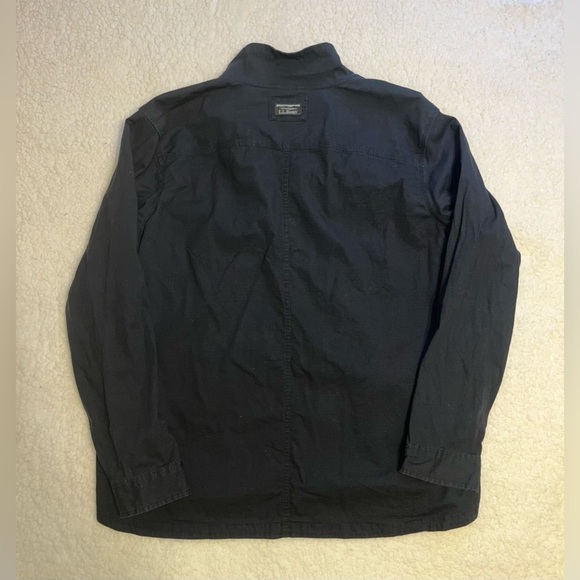 L.L. Bean Field Shirt Jacket Ripstop Work Shirt Dark Navy Blue Men’s XXL - Picture 2 of 5